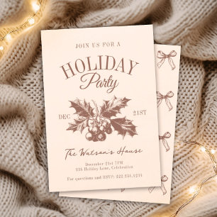 Mistletoe Jul Julfest Social Klubb Inbjudningar
