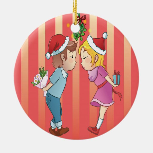 Mistletoe-jul Julgransprydnad Keramik (Baksidan)