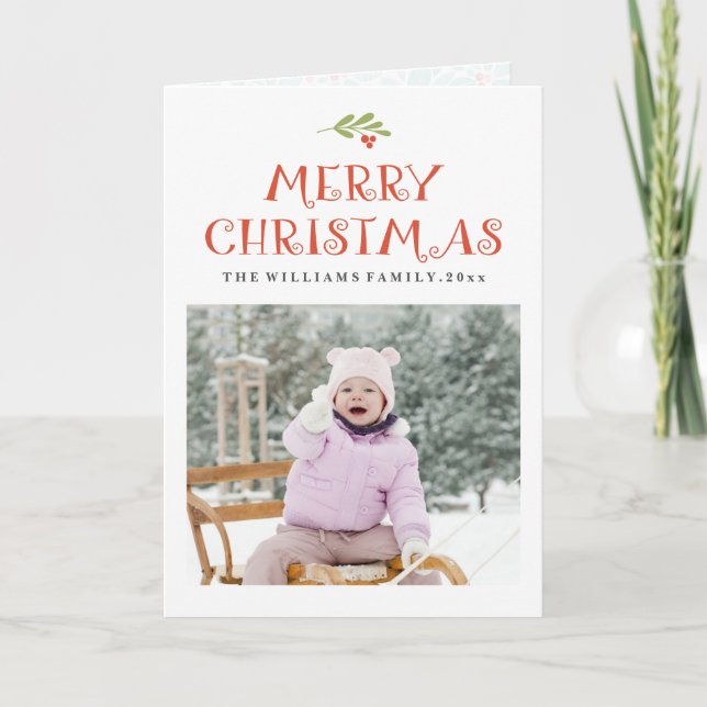 Mistletoe Julfotoport Helgkort (Framsida)