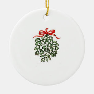 Mistletoe Julgransprydnad Keramik