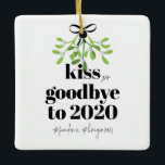 Mistletoe Kiss Adjö till 2020 Do-over Funny Humor Julgransprydnad Keramik<br><div class="desc">Kan anpassas efter dina behov i kostym. Färg och typsnitt kan ändras för att matcha ditt tema. © Gorjo Designs. Gade åt dig via Zazzle-plattformen. // Behöver du hjälp med att anpassa din design? Har andra idéer? Kontakta mig gärna (Zoe) direkt via kontaktknappen nedan.</div>