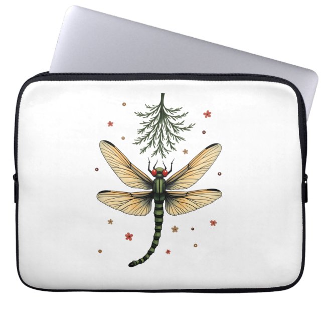 Mistletoe Kiss Dragonfly Laptop Fodral (Framsidan)