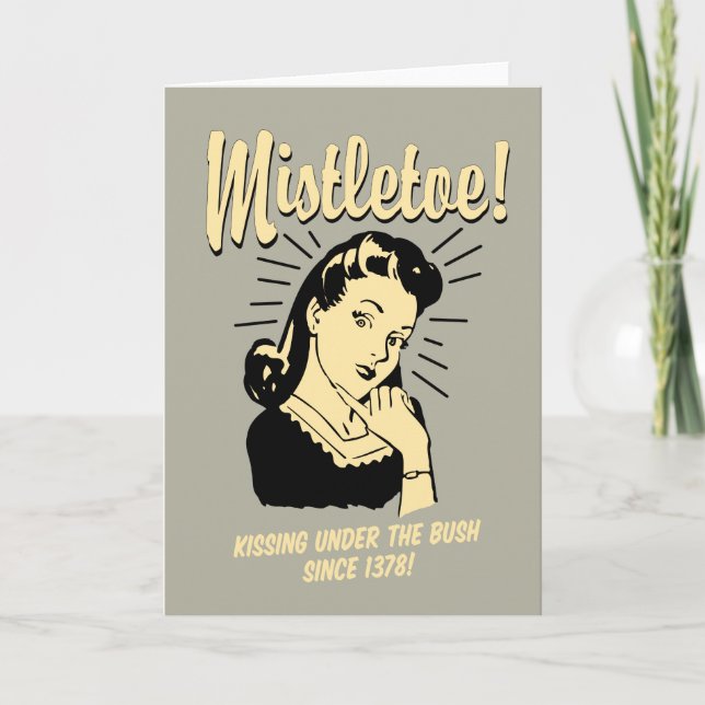 Mistletoe: Kissering under Bush sedan 1378 Helgkort (Framsida)