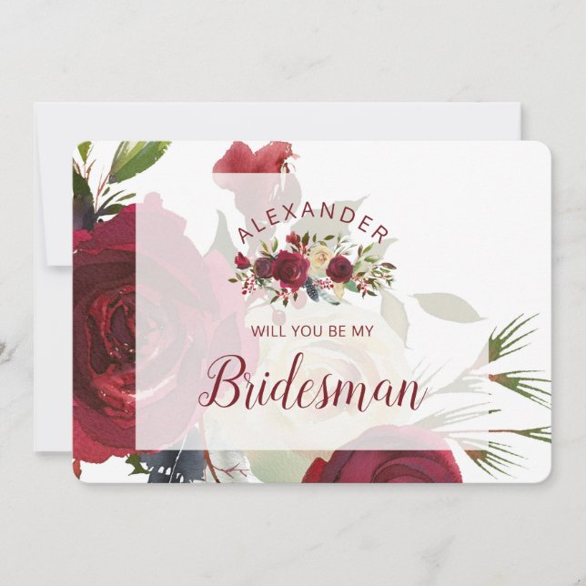 Mistletoe Manor Be min Bridesman Frieri Card (Framsida)