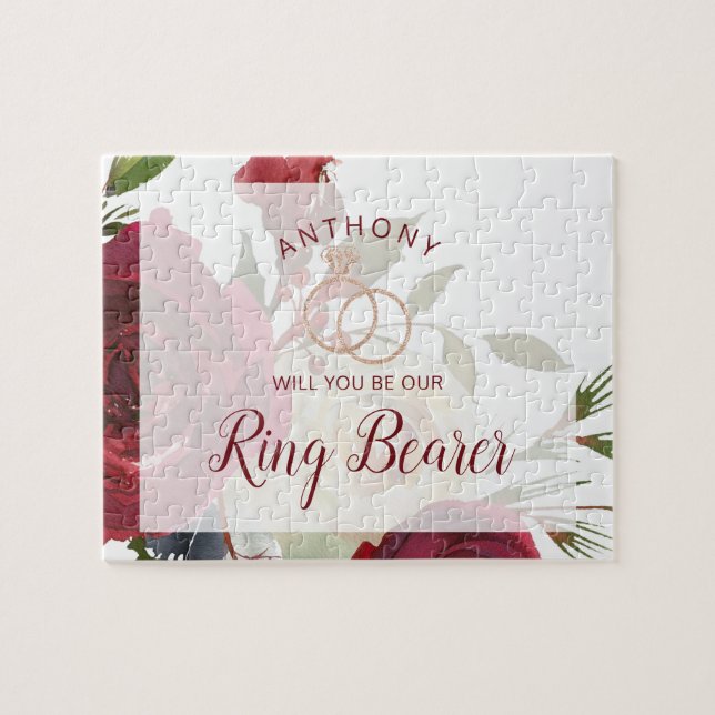 Mistletoe Manor Winter be vår Ring Bearer Frieri Pussel (Horisontell)