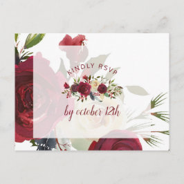 Mistletoe Manor Winter Wedding Meal Choice OSA Vykort
