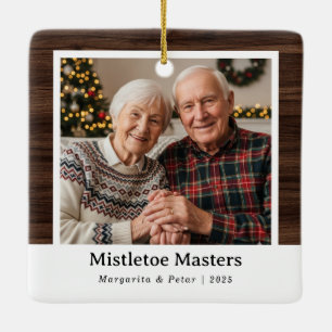 Mistletoe Masters - Farföräldrars fotoorange Julgransprydnad Keramik