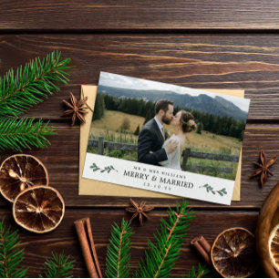 Mistletoe Merry Married Photo Jul Tack Kort