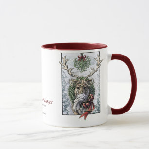 "Mistletoe Messenger" Julrenen mugg