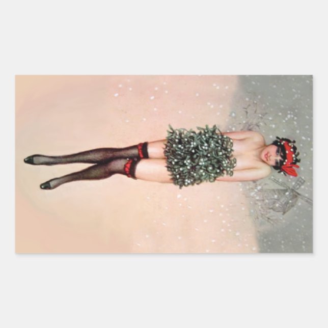 Mistletoe Miss Rektangulärt Klistermärke (Framsida)