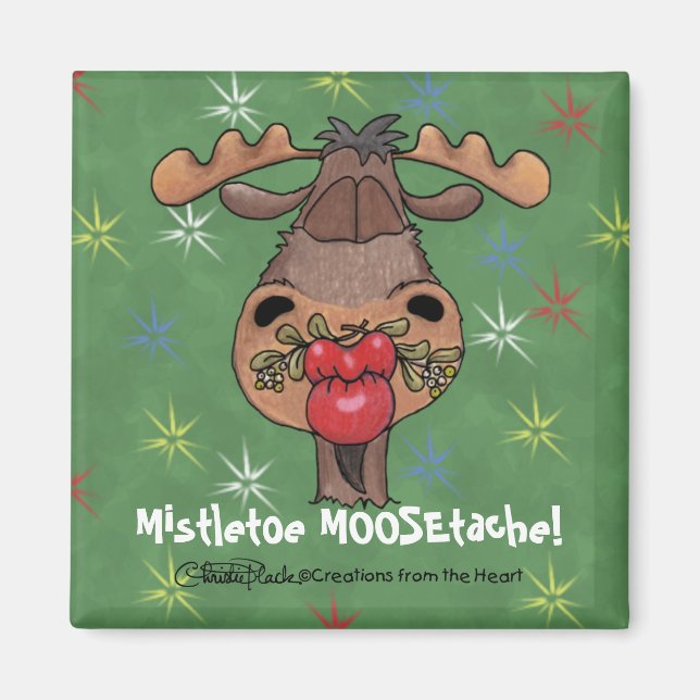 Mistletoe MOOSEtache Magnet (Framsidan)
