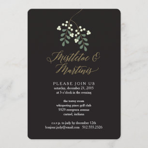 Mistletoe och Martinis-inbjudan till Julfest Inbjudningar
