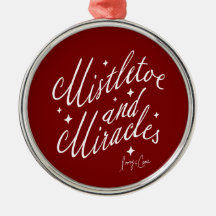 Mistletoe och Miracles Red & White Round-jul