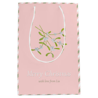 Mistletoe och Rand Grönt Ro Gift Bag