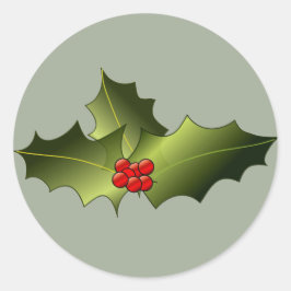 Mistletoe på Glossy Round Stickers Runt Klistermärke