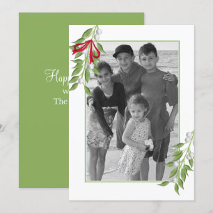 Mistletoe Photo Greeting Card Inbjudningar
