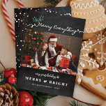 Mistletoe Photo Merry All Script Chalkboard Mistle Julkort<br><div class="desc">Märk allt Chalkboard-jultomte med Helgdag Photo Card. Designad av tjock*fa*tin. Enkel att anpassa med egen text,  bild eller bild. Kontakta tjock*fa*tin direkt om du vill ha anpassningsbar. Avgifter för anpassningsbar gäller. www.zazzle.com/fat_fa_tin www.zazzle.com/color_therapy www.zazzle.com/fatfatin_blue_knot www.zazzle.com/fatfatin_red_knot www.zazzle.com/fatfatin_mini_me www.zazzle.com/fatfatin_box www.zazzle.com/fatfatin_design www.zazzle.com/fatfatin_ink.</div>