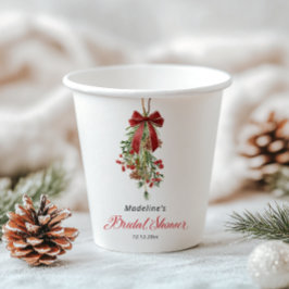 Mistletoe Red Bow Festive Bridal Shower