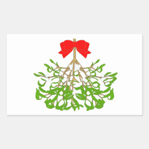 Mistletoe Rektangulärt Klistermärke