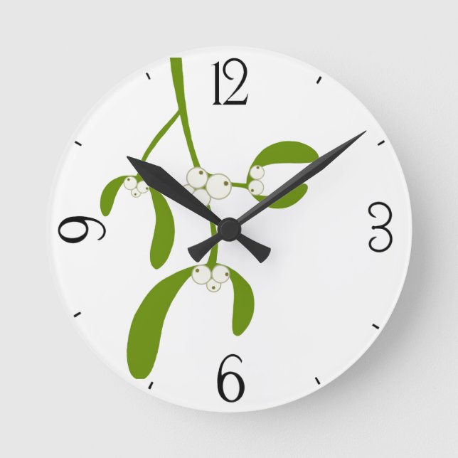 Mistletoe Rund Klocka (Framsida)