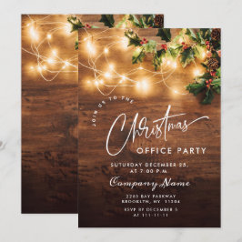 Mistletoe Rustic Corporate Julfest Inbjudningar