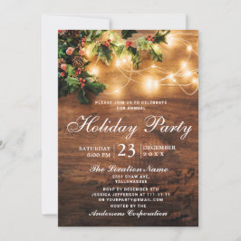 Mistletoe Rustic Corporate Julfest Inbjudningar