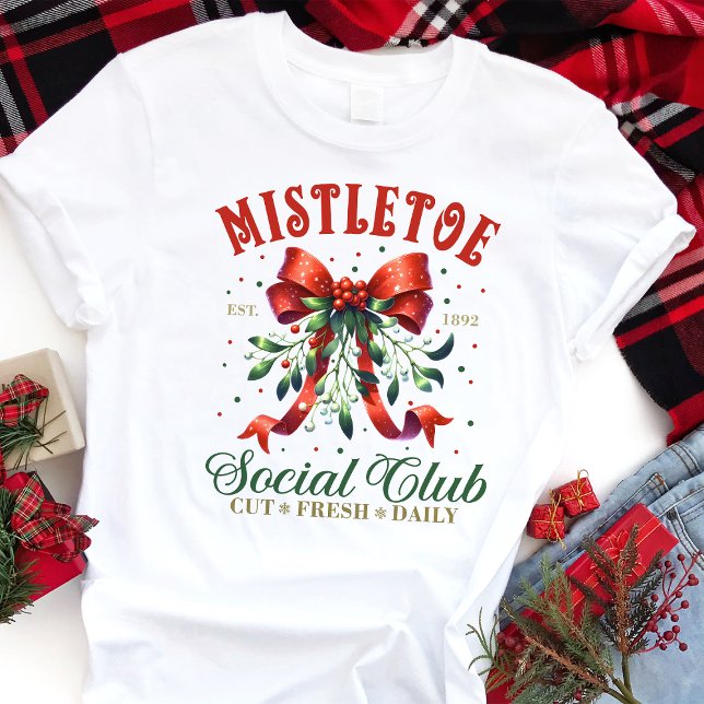 Mistletoe Social Club Coquette Jul T Shirt (Skapare uppladdad)