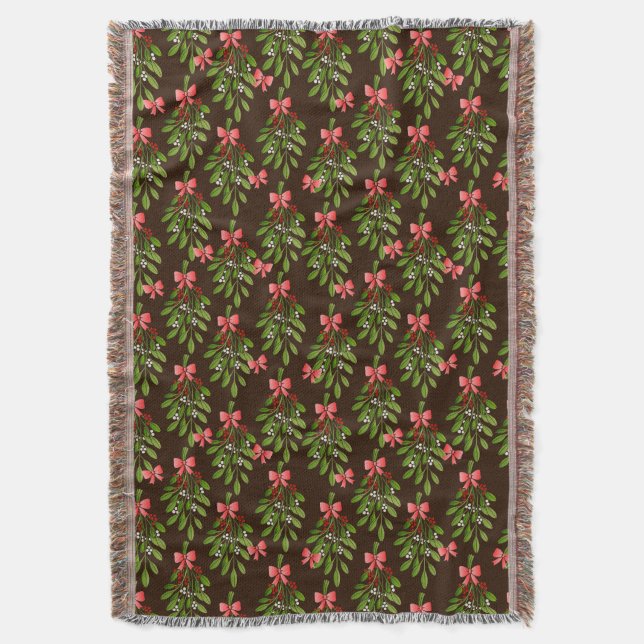 Mistletoe Throw Blanket Filt (Framsidan Vertikal)
