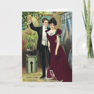 Mistletoe Vintage julkort Helgkort