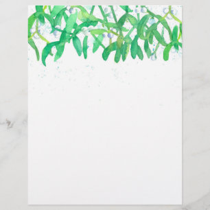 Mistletoe Watercolor jul-Helgdag Brevhuvud