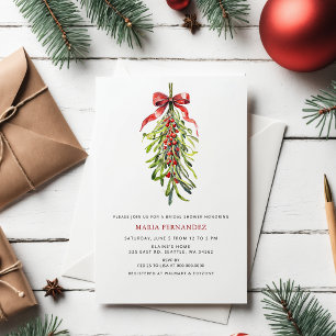 Mistletoe Winter-Helgdagarna JulMöhippa Inbjudningar