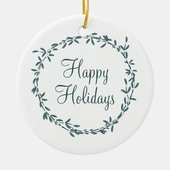 Mistletoe with Personalized Message Julgransprydnad Keramik (Framsidan)