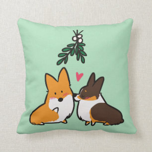 Mistletoekysscorgien kvadrerar kudder kudde