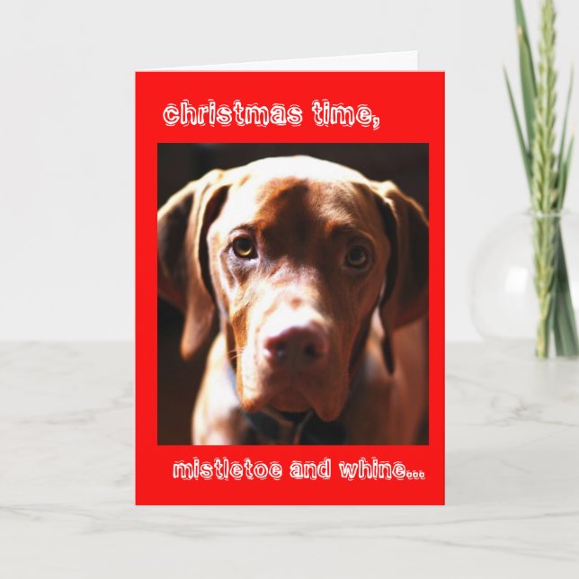 Mistletoen och gnällar helgkort (Framsida)