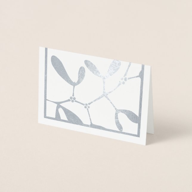 Mistletofolie julkort - hälsningar under säsongen folierat kort (Framsida)