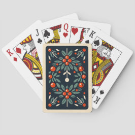 Mistlletoe Holly berries Pattern Poker Cards Casinokort