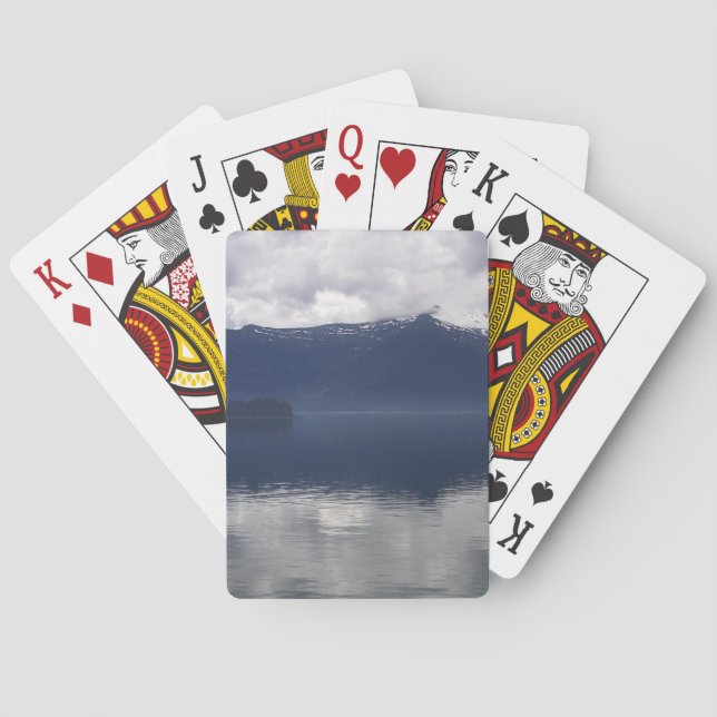 Misty Alaska Sea in Shades of Blue Casinokort (Baksidan)