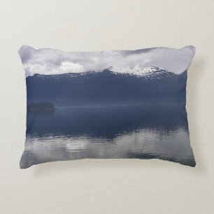 Misty Alaska Sea in Shades of Blue Prydnadskudde