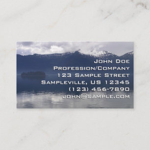 Misty Alaska Sea in Shades of Blue Visitkort
