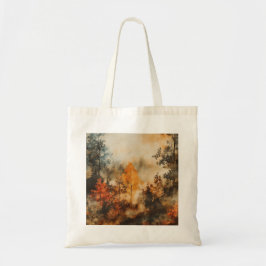Misty Autumn Forest Tote Tygkasse