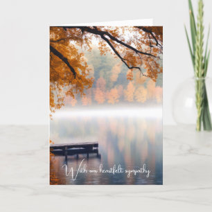 Misty Autumn Sjö Sympathy Kort