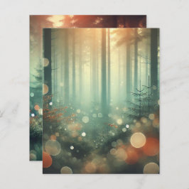 Misty Autumnal Forest Bokeh Scrapbook Pappra Lakan