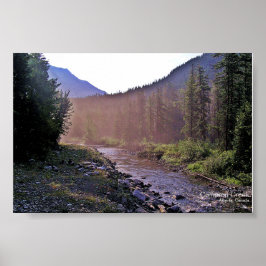 Misty Bäck Sunrise Glacier-Waterton Parker Poster
