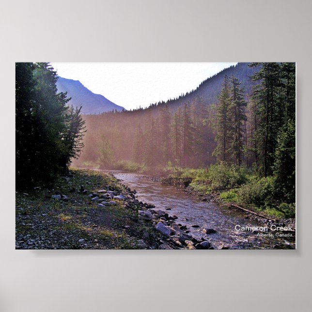 Misty Bäck Sunrise Glacier-Waterton Parker Poster (Framsidan)