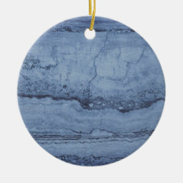 Misty Blue abstrakt Granite marble mönster Julgransprydnad Keramik