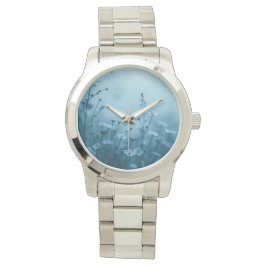 Misty Blue Little Flowers Wrist Armbandsur
