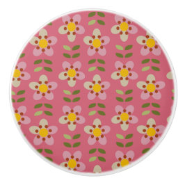 MISTY CHARM - Blommigt Ceramic Knob Knopp