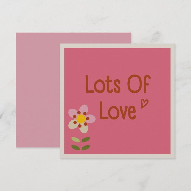 MISTY CHARM - Blommigt-inbjudningskort för Mors da Inbjudningar (Fram/baksida)