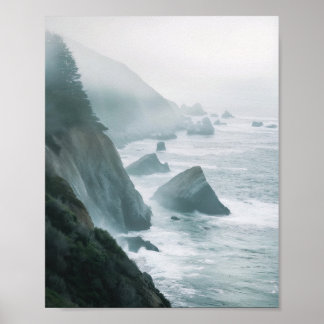 Misty Coastal Escape Skriv ut Poster