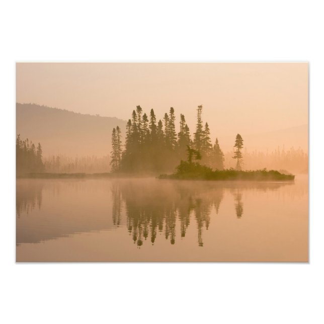Misty dawn on Öster Inlet, Pittsburg, New Fototryck (Framsidan)